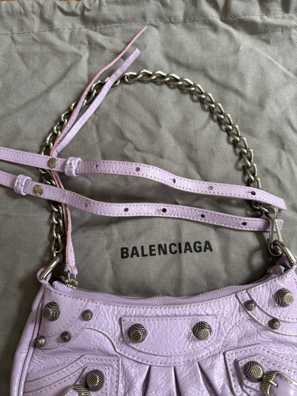 Le Cagole Mini Leather Shoulder Bag - Picture 4 of 12